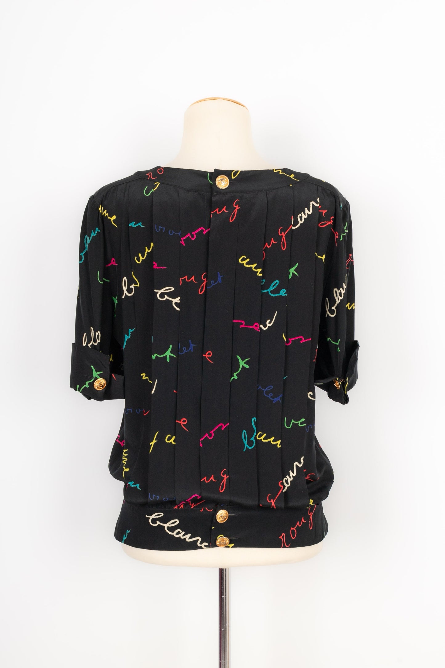 Haut en soie Chanel 1985