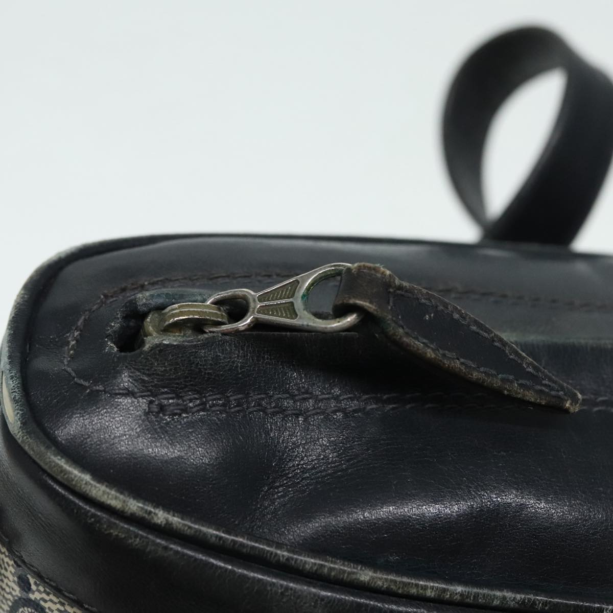 GUCCI GG Supreme Shoulder Bag PVC Leather Navy Gold 90635
