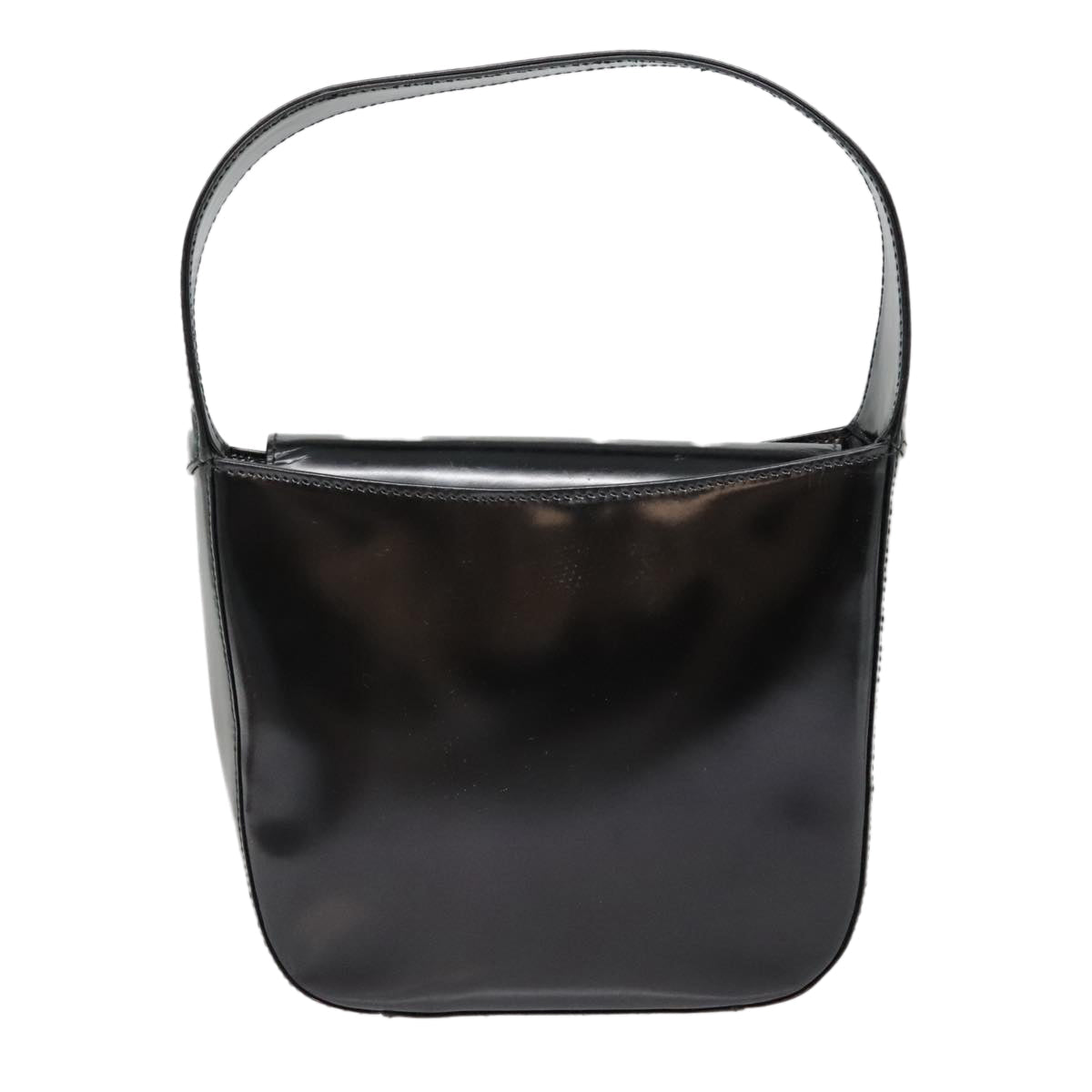 GUCCI Hand Bag Patent Leather Black Silver 007 2046 0249 90643