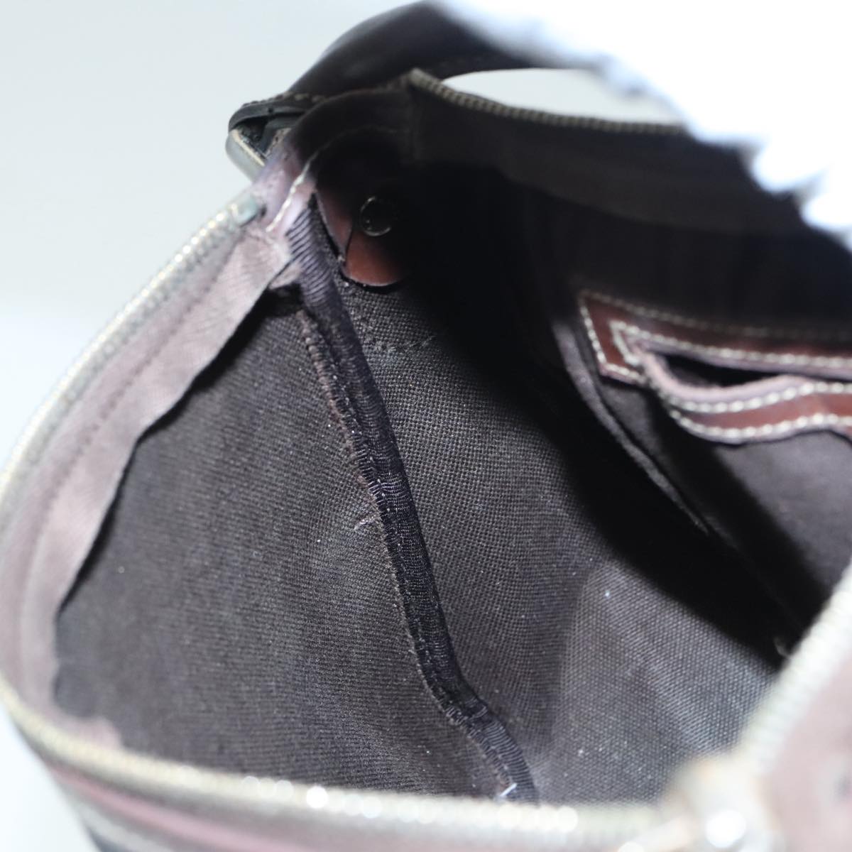 GUCCI GG Canvas Hand Bag Black Gold 190258 90689