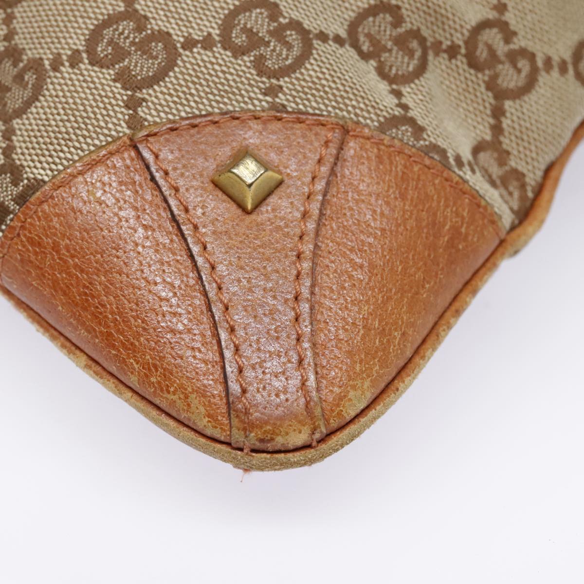 GUCCI GG Canvas Shoulder Bag Beige 90726