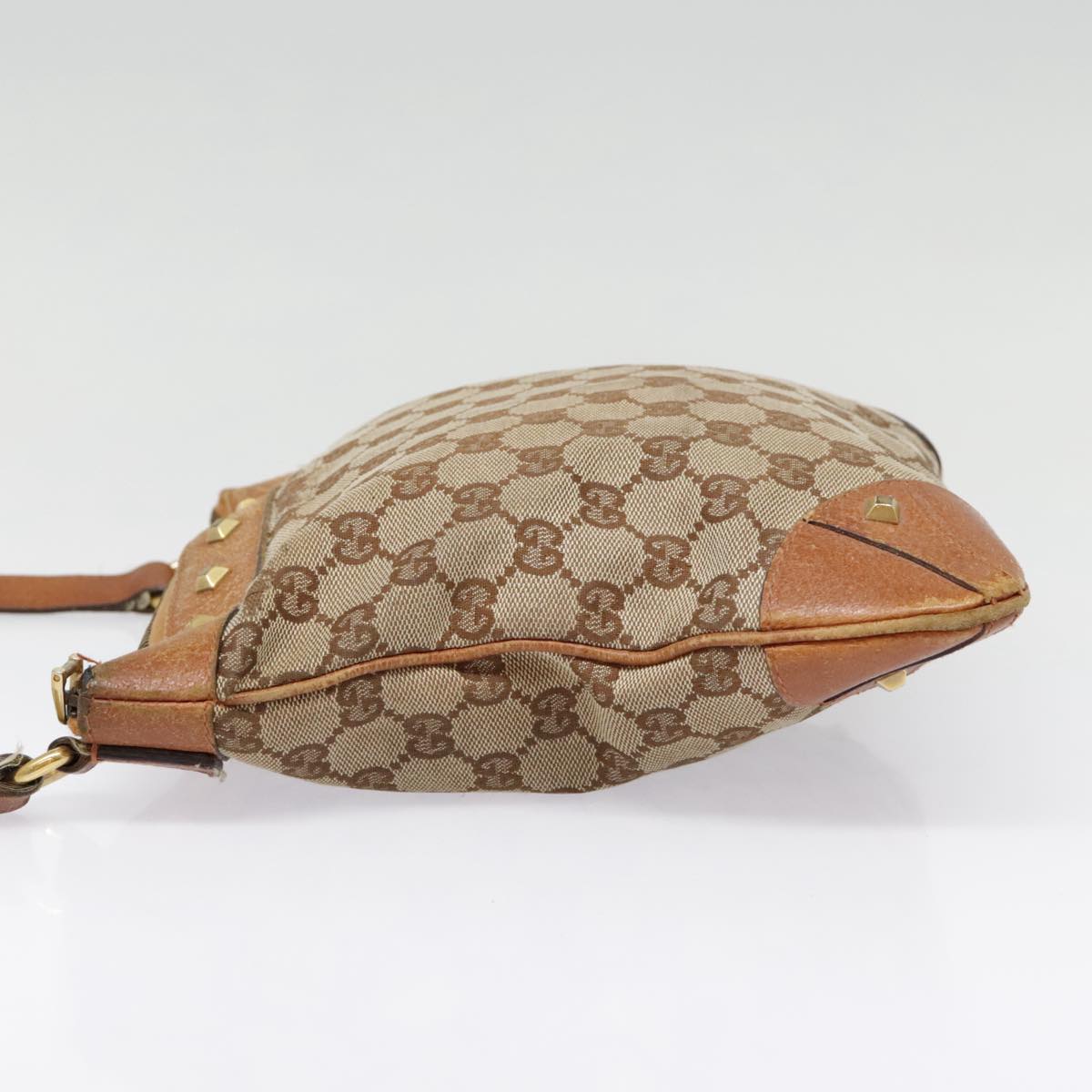GUCCI GG Canvas Shoulder Bag Beige 90726