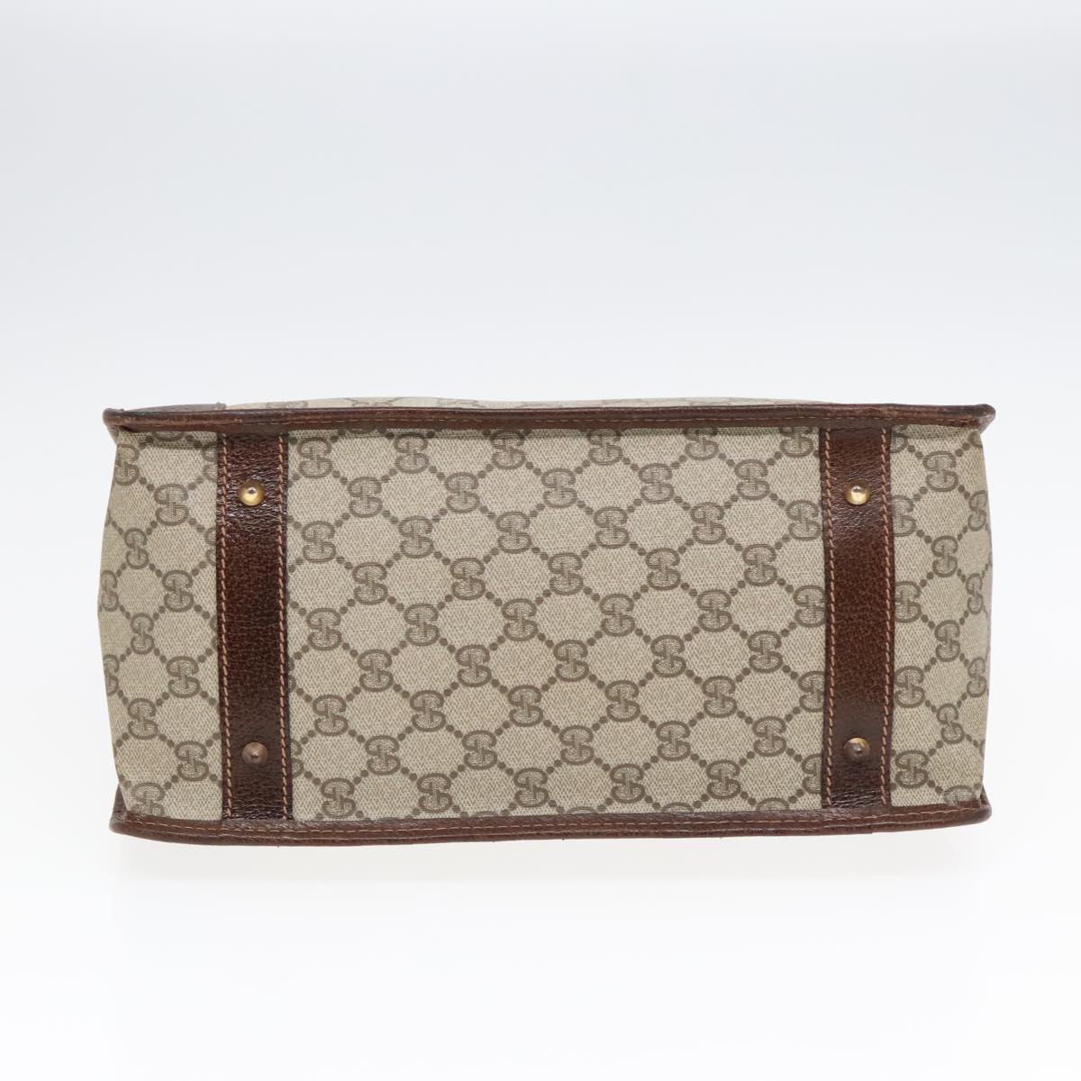 GUCCI GG Canvas Hand Bag PVC Beige 90751