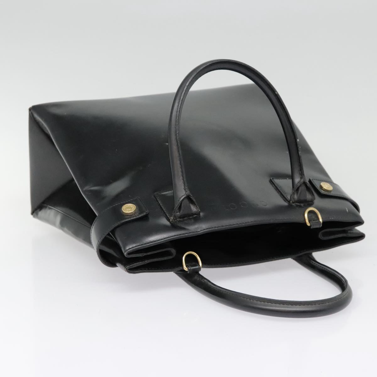 GUCCI Hand Bag Patent leather Black 90794