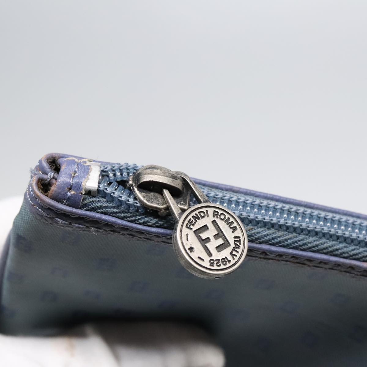 FENDI Clutch Bag PVCCanvas Blue 90806