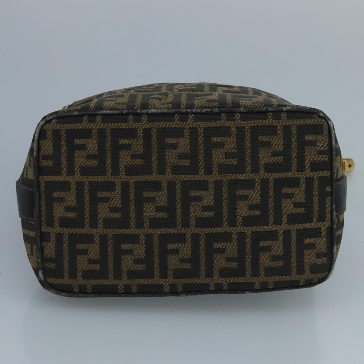 FENDI Zucca Canvas Pouch Brown Black 90910