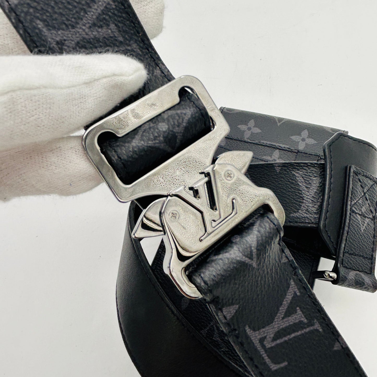 Louis Vuitton Monogram Eclipse Utility Waist Pouch / Canvas Belt Bag GP22243973