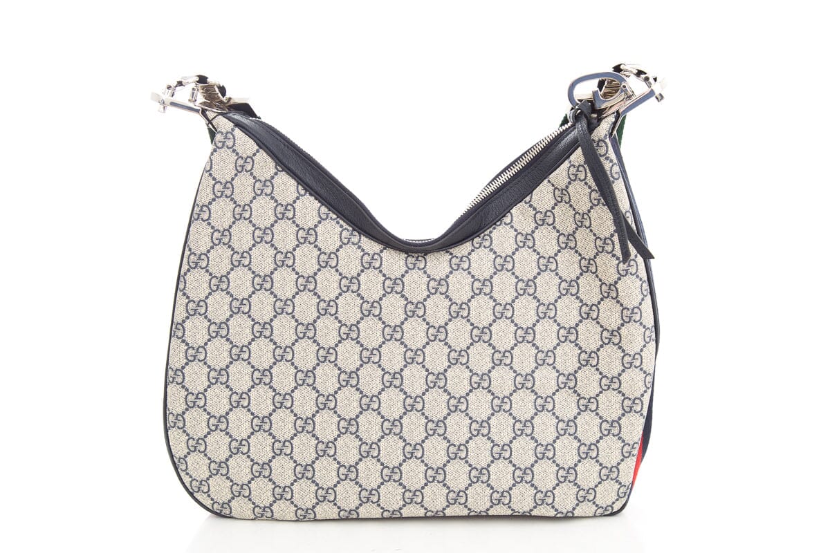 Gucci Navy Attache GG Supreme Handbag