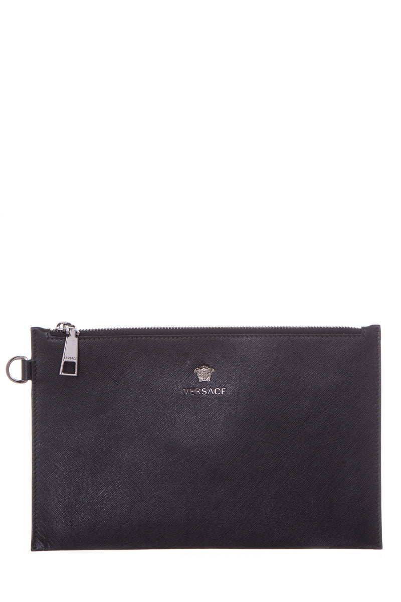 Versace Black Leather Pouch