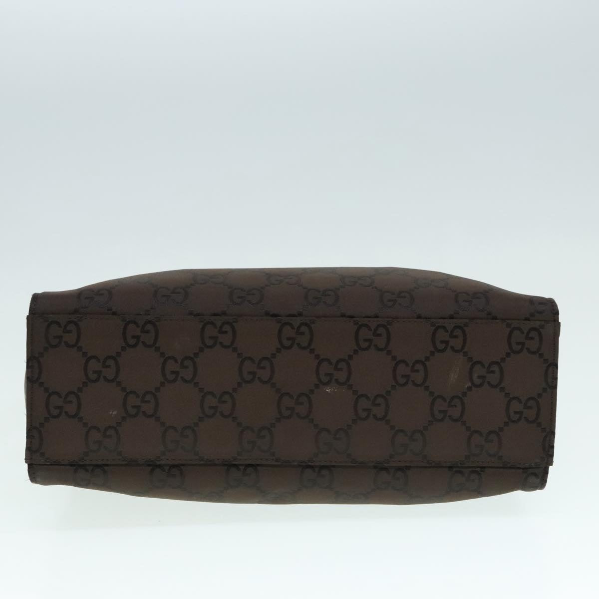GUCCI GG Canvas Bamboo Hand Bag Brown Silver 002 1016 91003