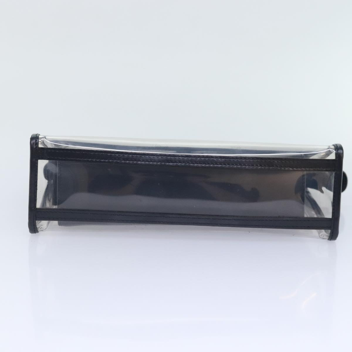 GUCCI Clutch Bag Vinyl Clear Black Silver 039 2058 0719 5 91030