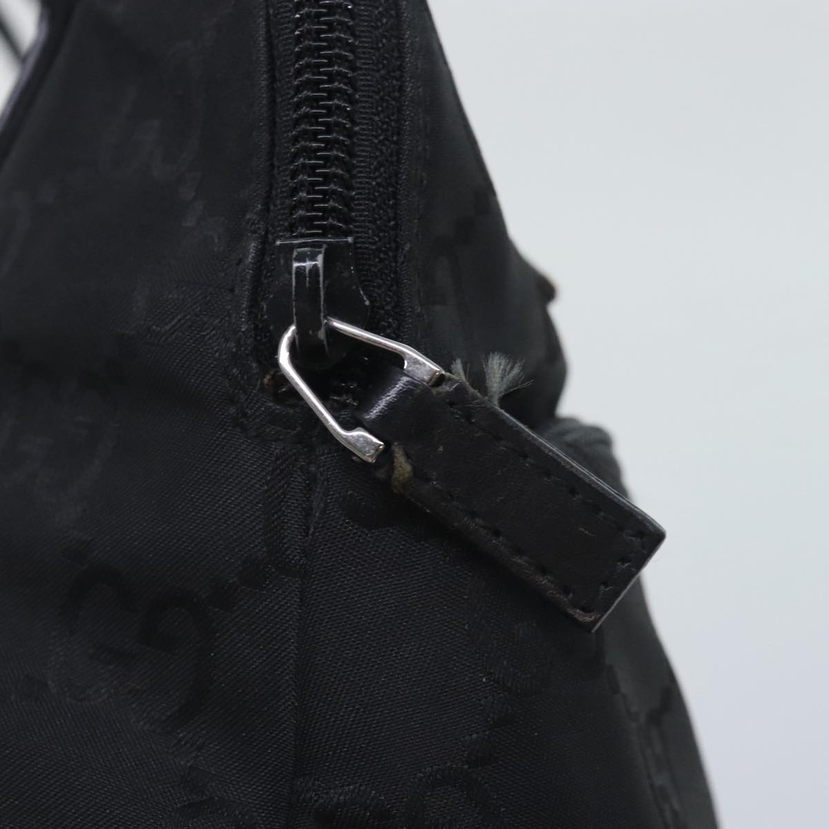 GUCCI GG Canvas Shoulder Bag Nylon Black 91479