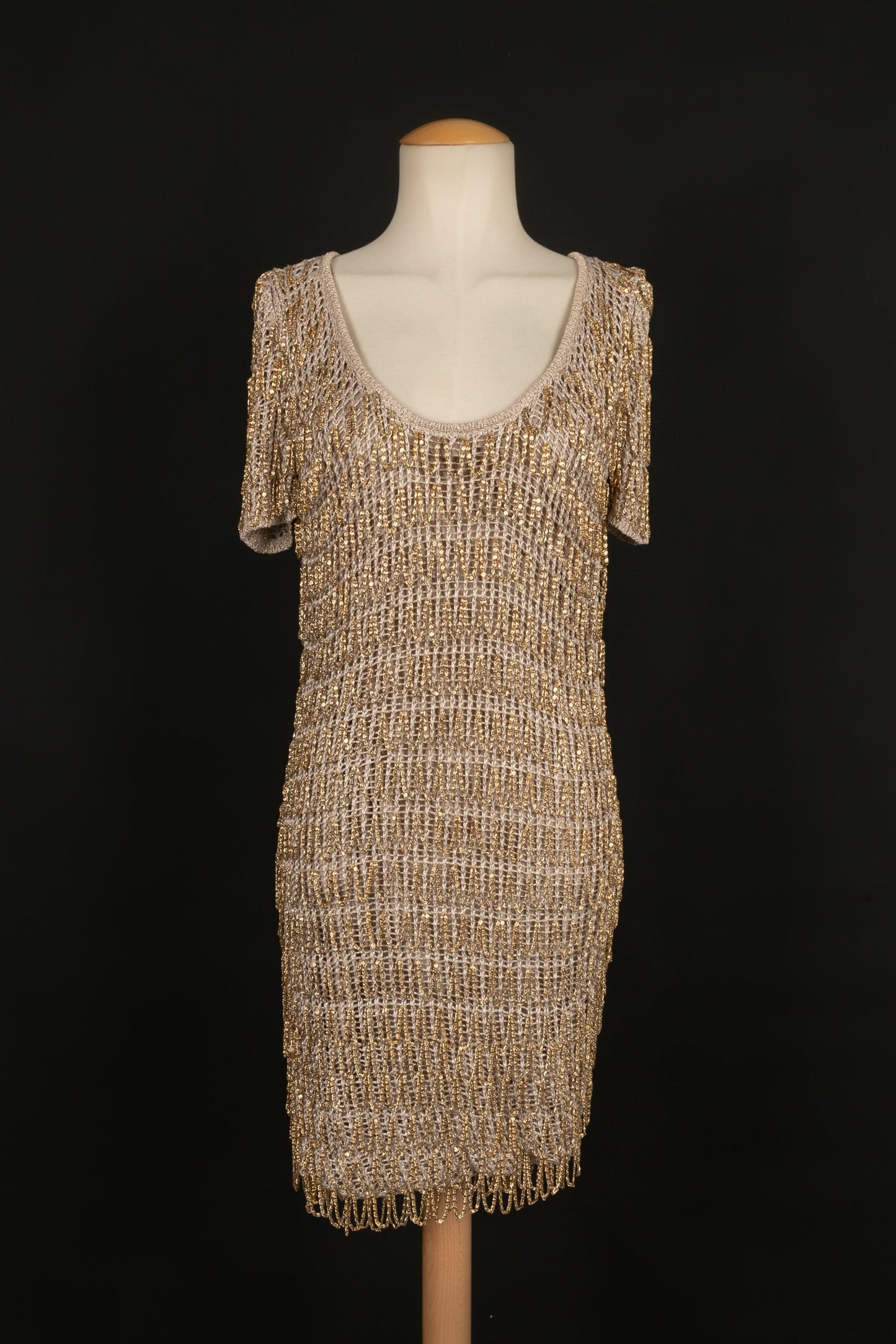 Robe en maille dorÃƒÆ’Ã‚Â©e Azzaro