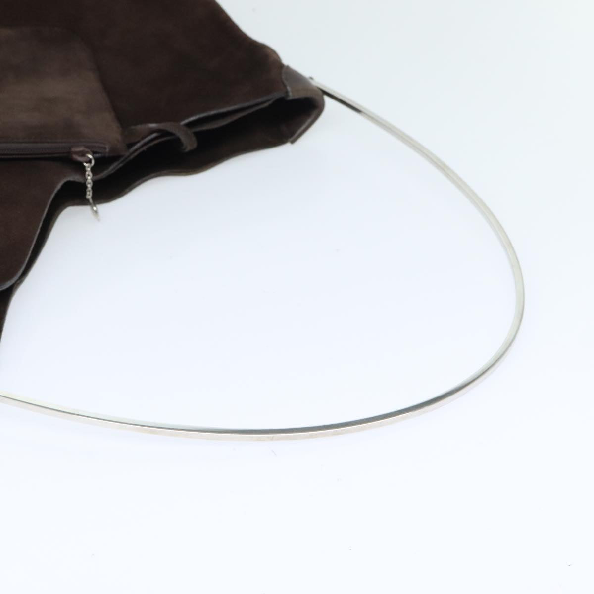 GUCCI Shoulder Bag Suede Brown Silver 001 2853 1991 5 91839