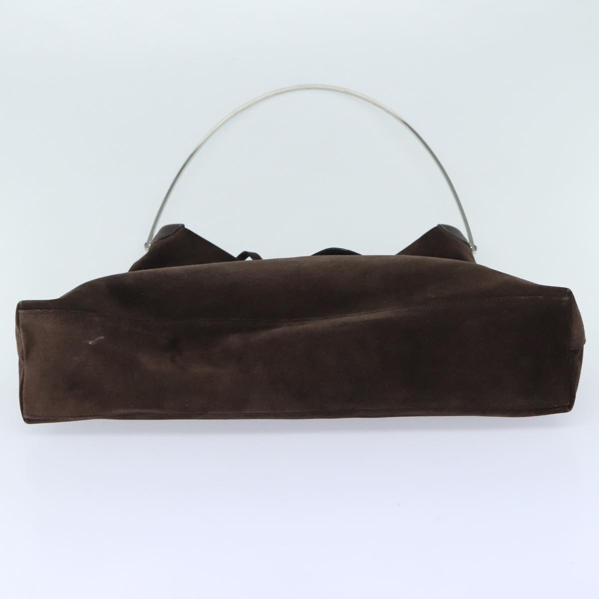 GUCCI Shoulder Bag Suede Brown Silver 001 2853 1991 5 91839