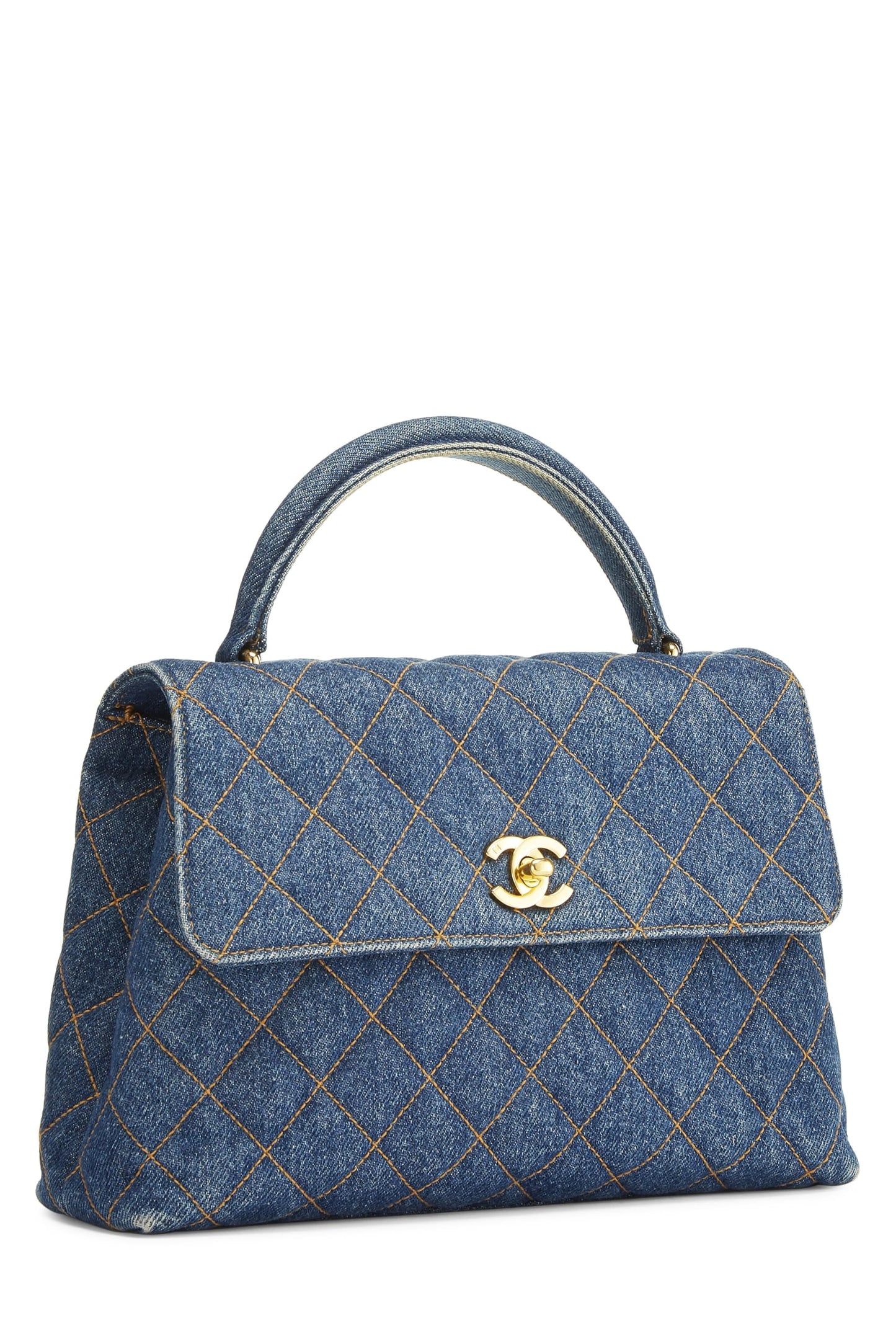 Chanel,  Blue Denim Kelly Small, Blue