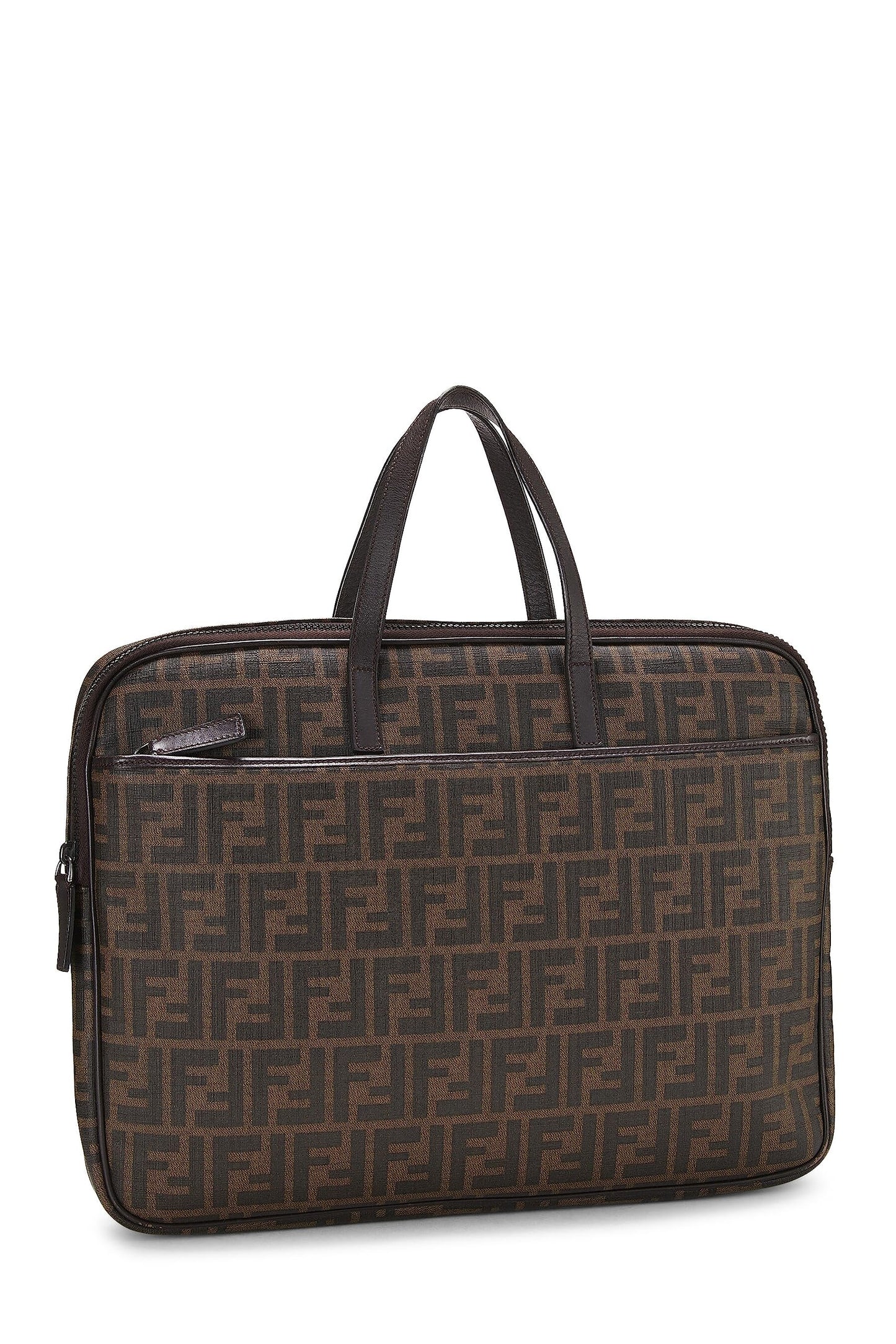 Fendi,  Brown Zucca Coated Canvas Briefcase, Brown