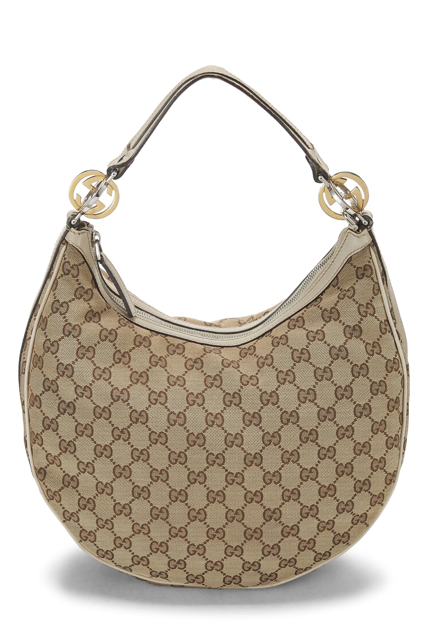 Gucci,  White Original GG Canvas Twins Hobo, White