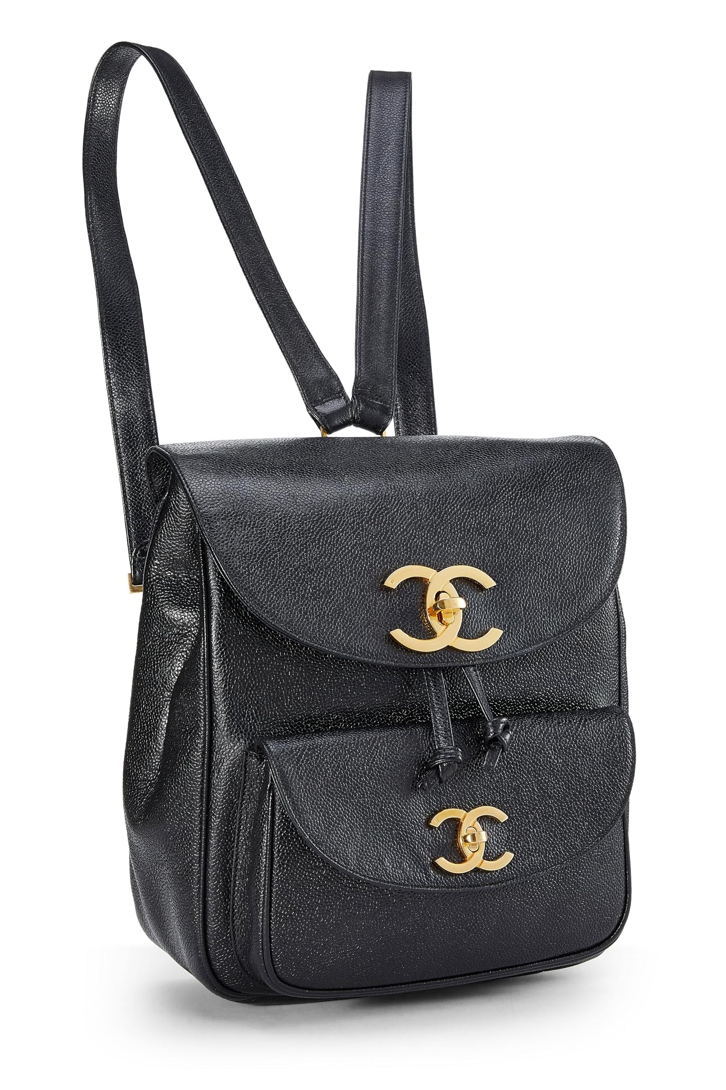 Chanel,  Black Caviar Backpack Medium, Black