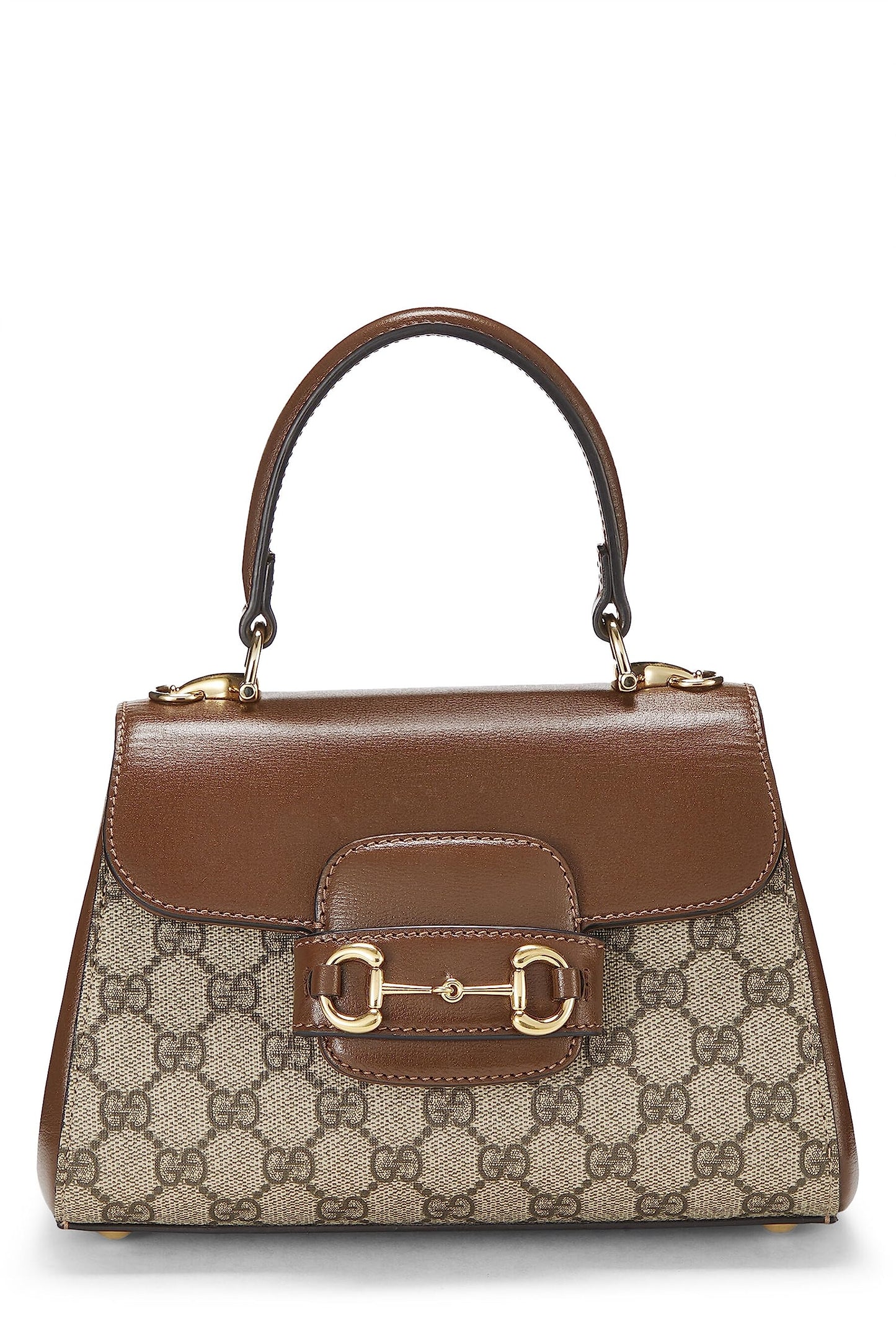 Gucci,  Brown GG Supreme Canvas 1955 Horsebit Handbag Mini, Brown