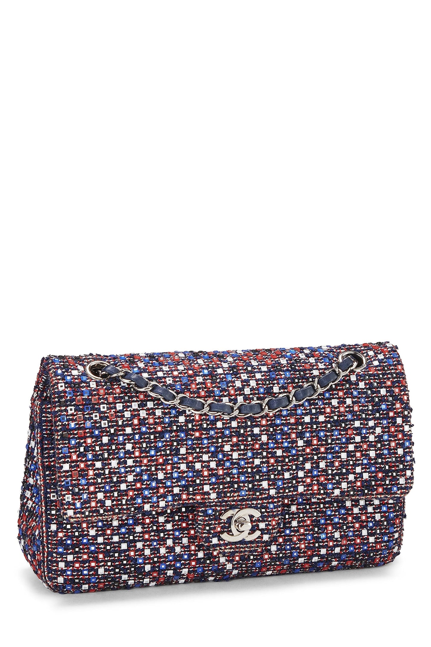 Chanel,  Multicolor Tweed Classic Double Flap Medium, Multi