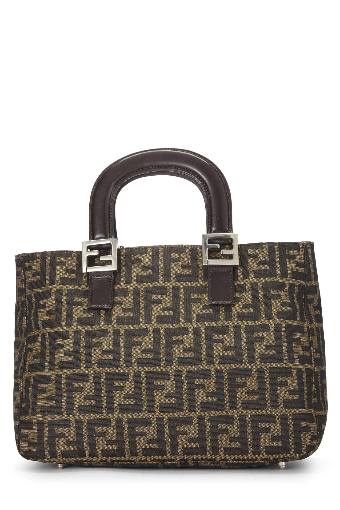 Fendi,  Brown Zucca Canvas Handbag Small, Brown