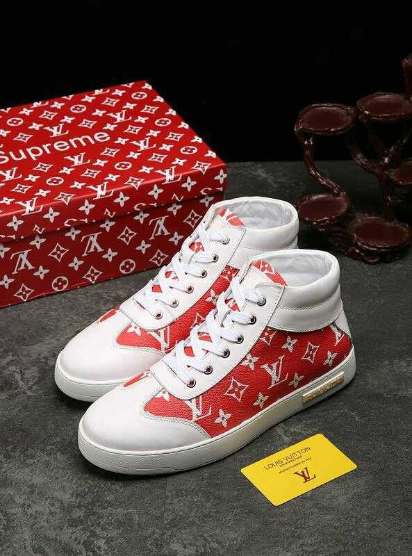 GLM - LUV HIgh Top White Red Sneaker