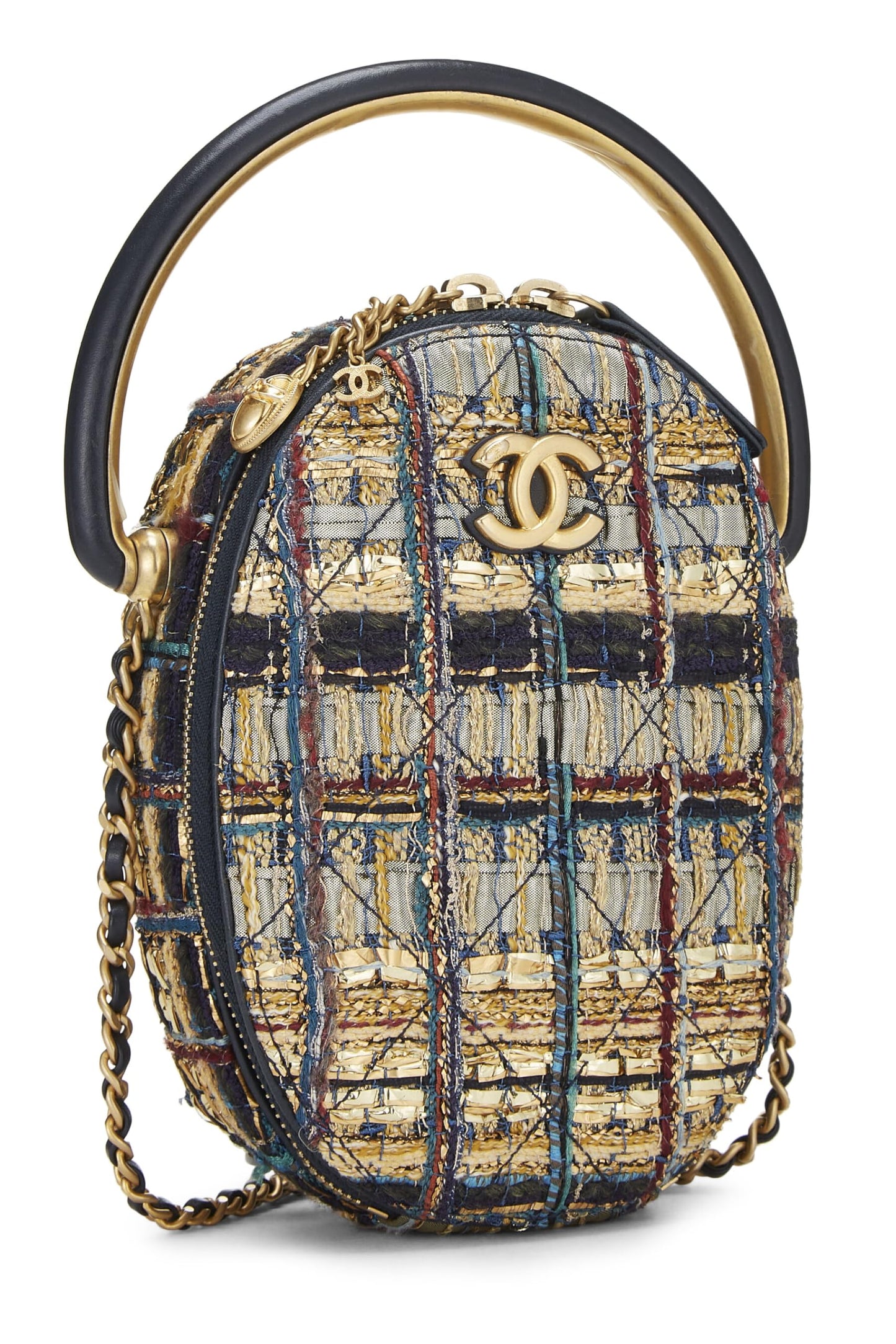 Chanel,  Paris-Egypt Metallic Gold Tweed Oval Bag, Multi