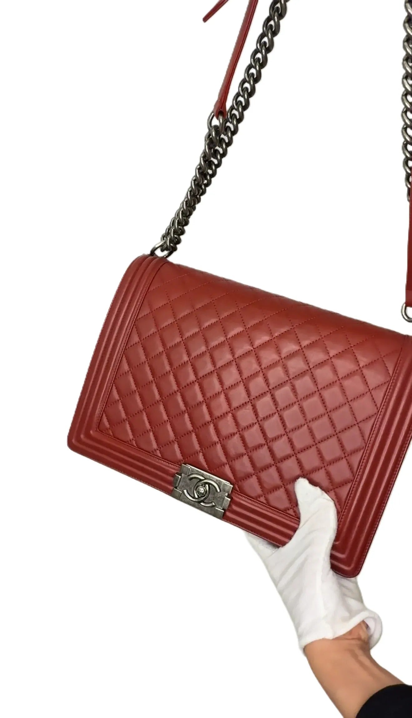 CHANEL XL Quilted Boy Bag B7-20