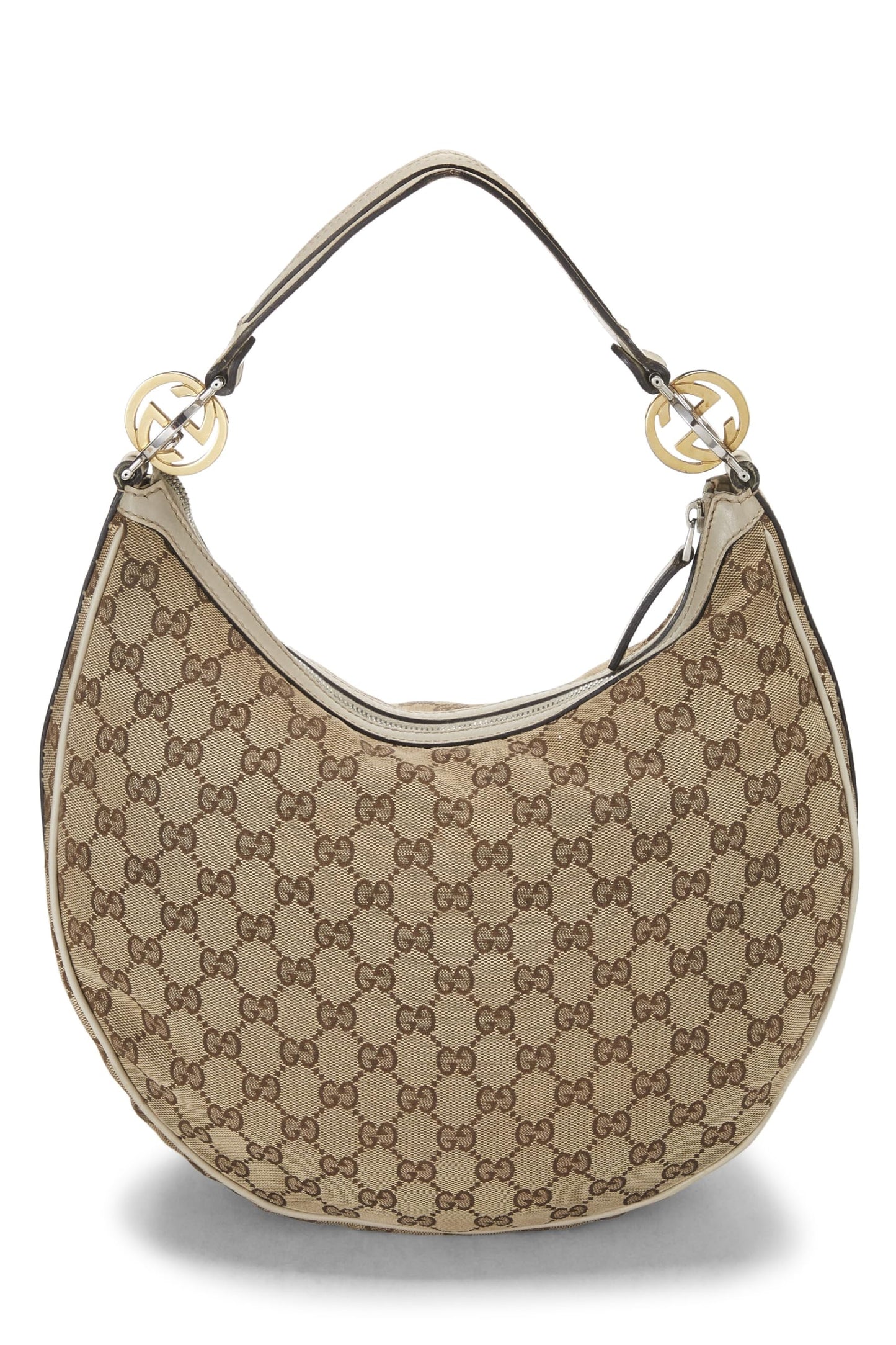 Gucci,  White Original GG Canvas Twins Hobo, White