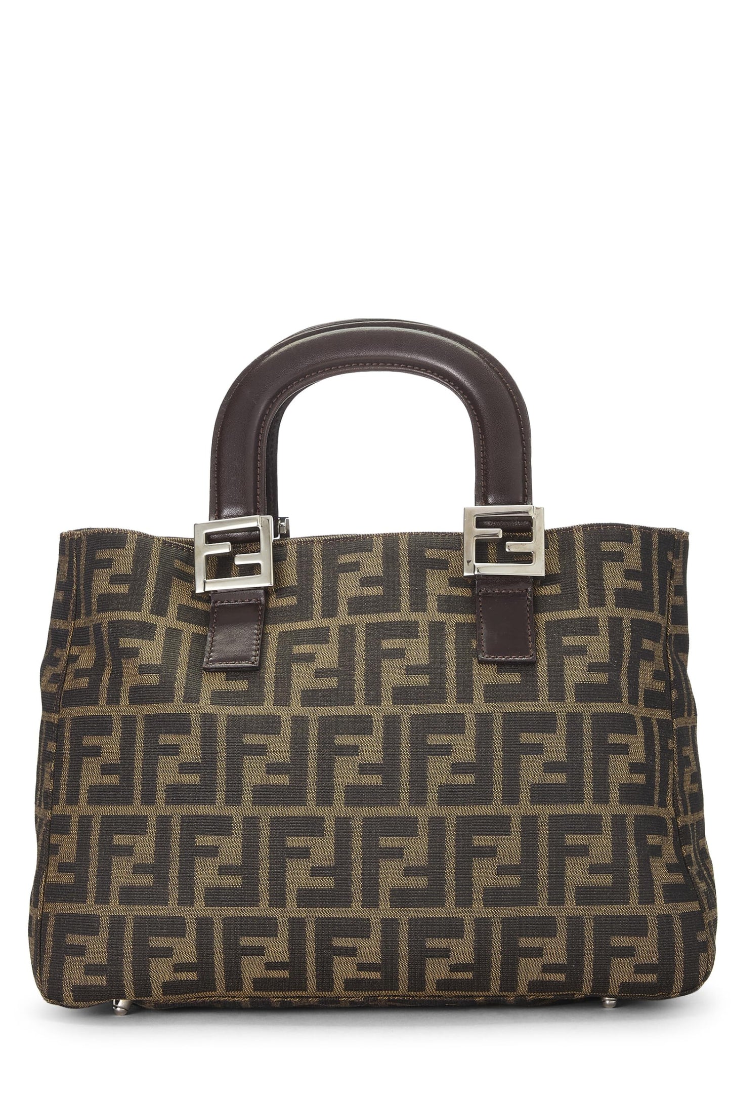 Fendi,  Brown Zucca Canvas Handbag Small, Brown