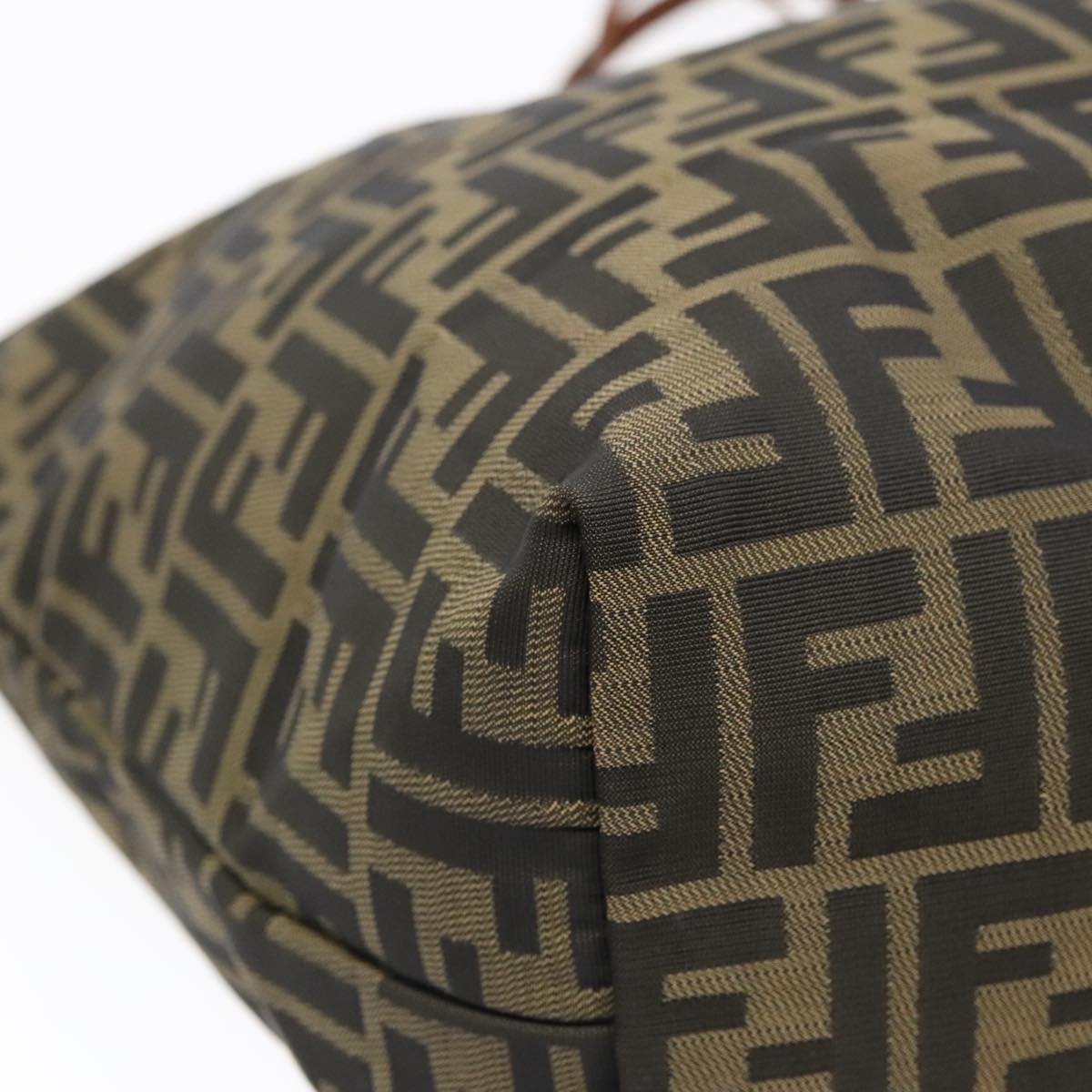 FENDI Zucca Canvas Tote Bag Brown Black 92145