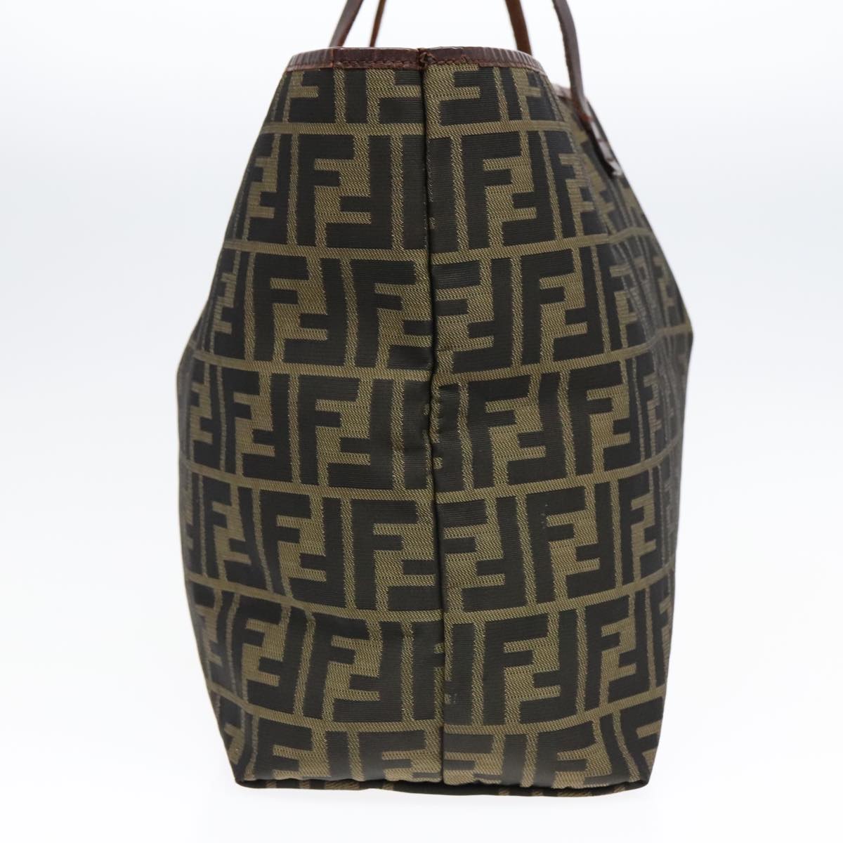 FENDI Zucca Canvas Tote Bag Brown Black 92145