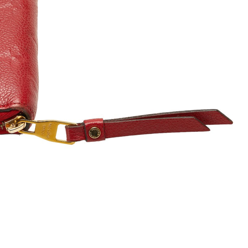 Louis Vuitton Monogram Amplant Zippie Wallet Roundfassner Long Wallet M60547 Orion Red Leather  Louis Vuitton