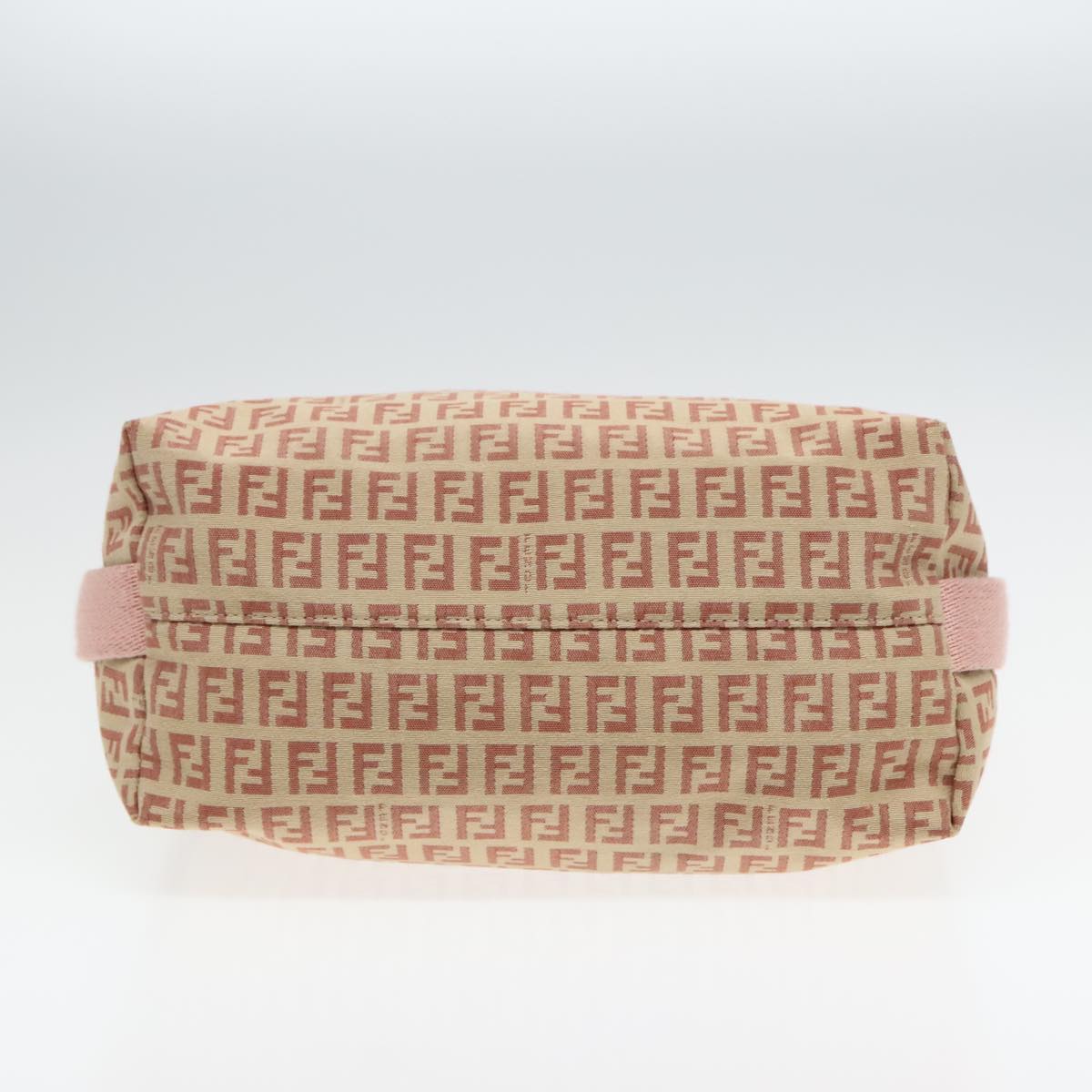 FENDI Zucchino Canvas Shoulder Bag Beige 92675