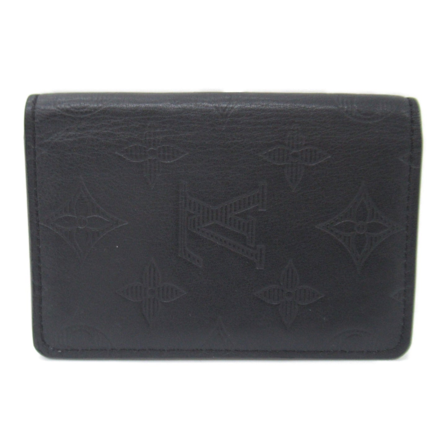 Louis Vuitton Louis Vuitton Organizer Duposh Card Case Accessories Leather Monogram Shadow Men Black M62899
