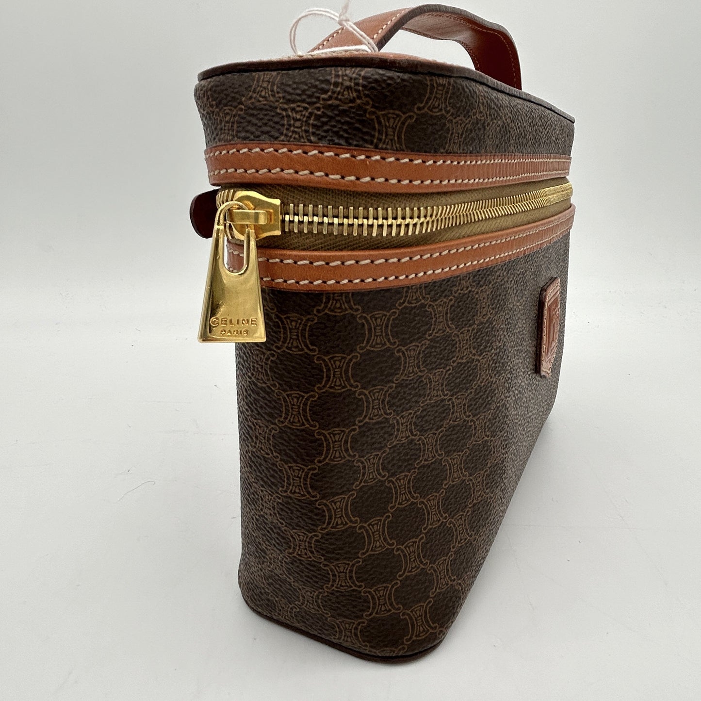 Celine Brown Macadam PVC Leather Handbag