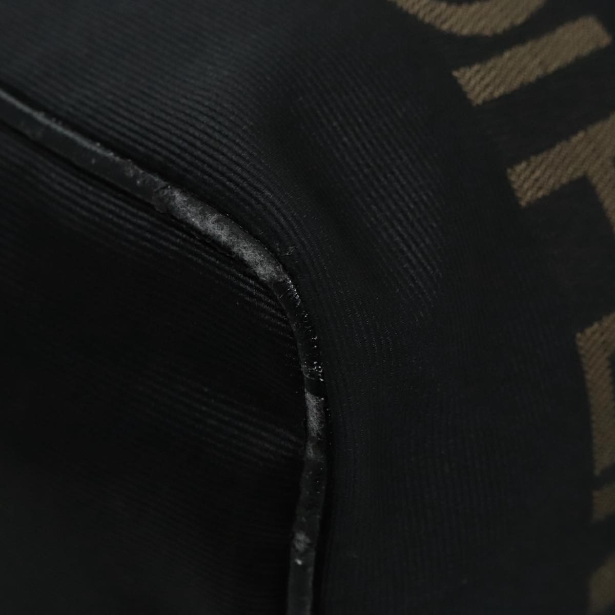 FENDI Hand Bag Nylon Black 92994