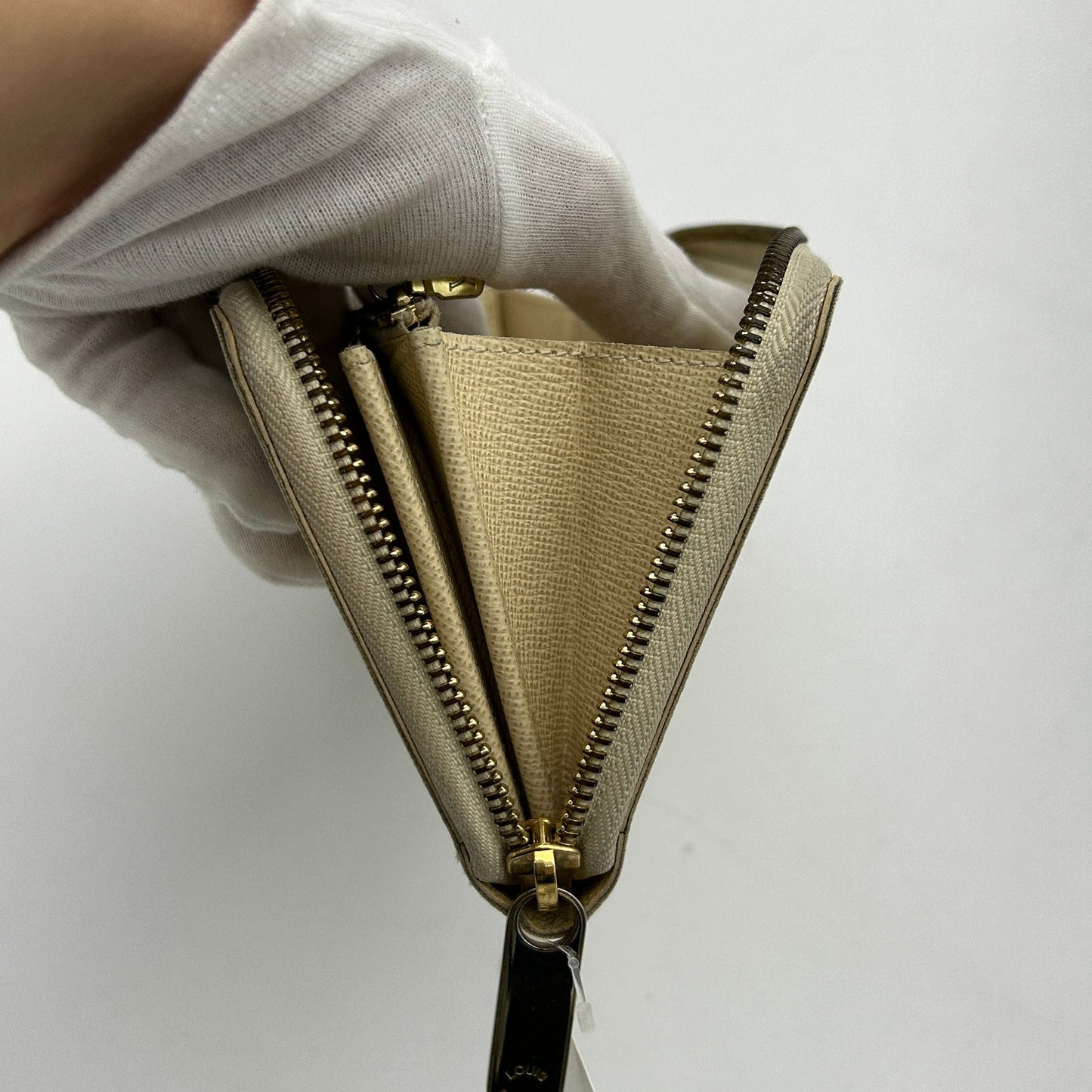 LOUIS VUITTON Zippy Wallet Round Long Zipper Coated Canvas Damier Azur Ivory 2101218245158