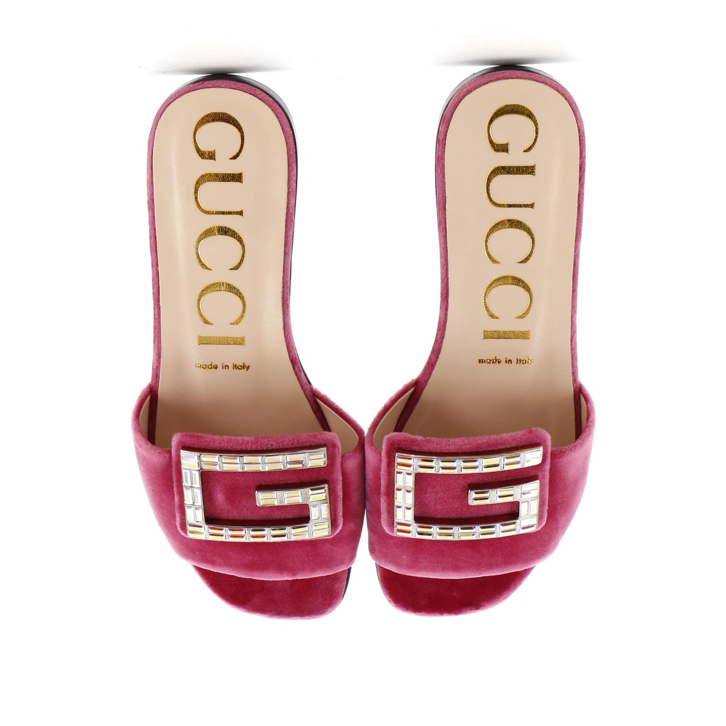 Women's Madelyn Slide Sandals Velvet with Crystals