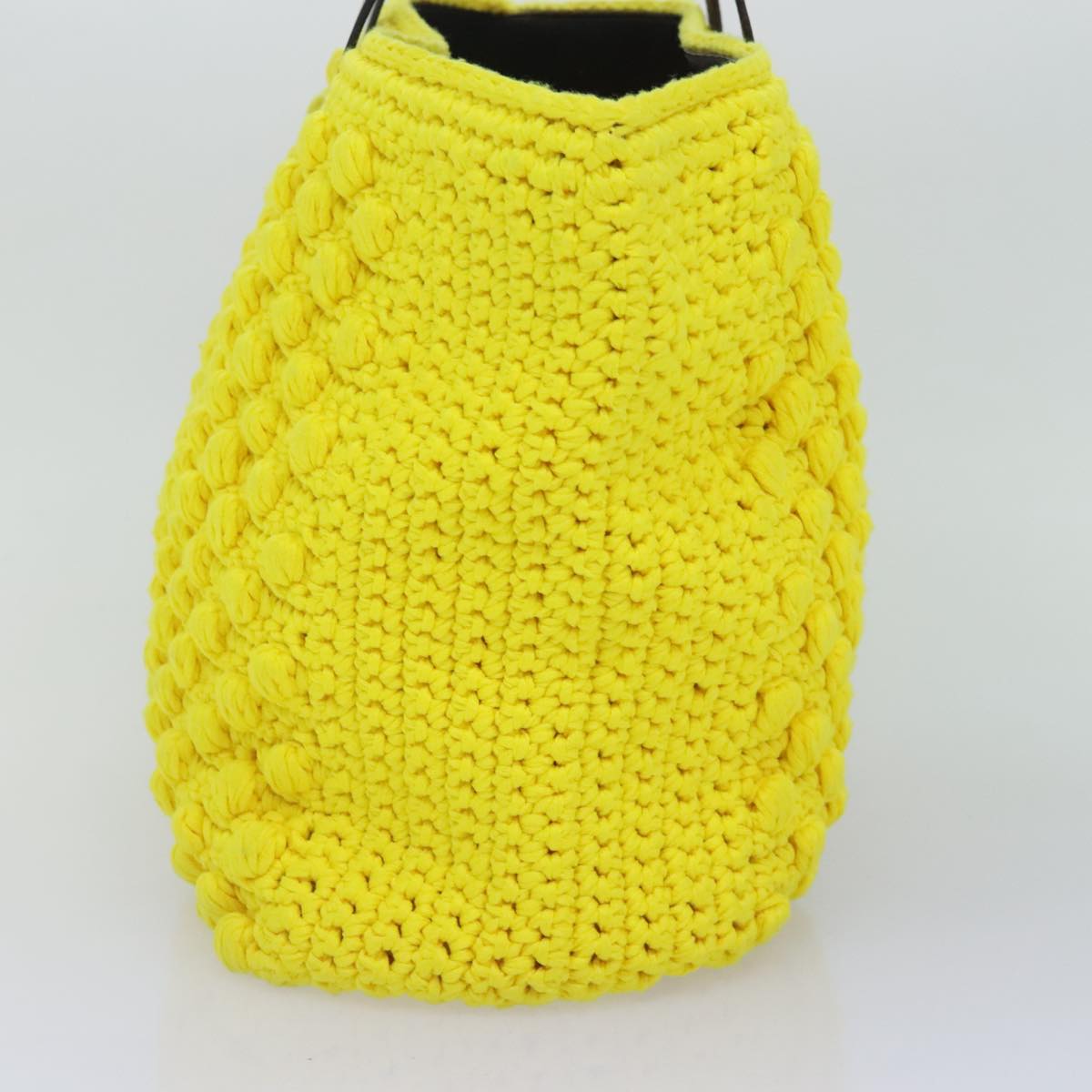 FENDI Tote Bag Cotton Yellow Silver 93257