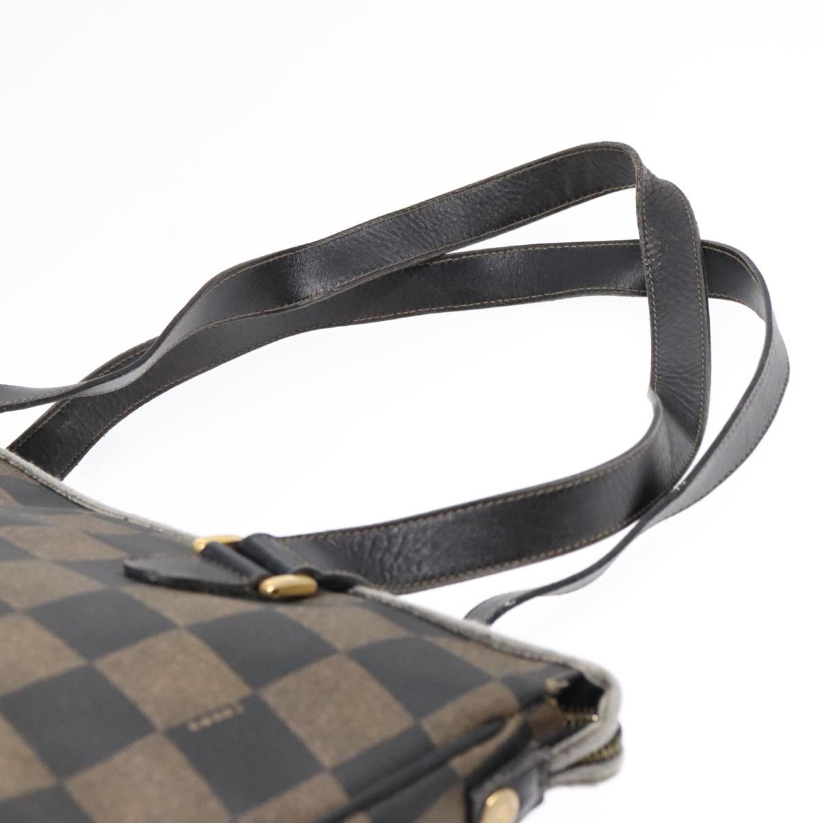 FENDI Pecan Canvas Tote Bag Brown Black gold 93517