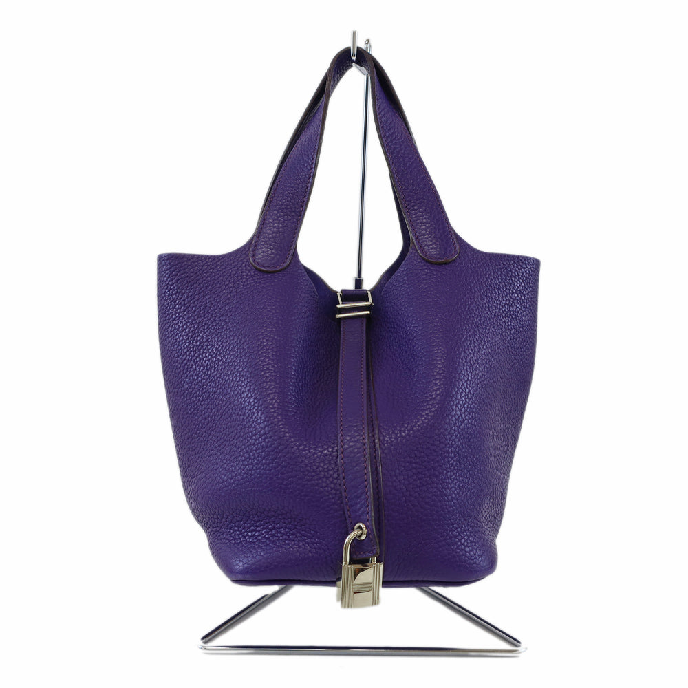 HERMES Hermes Picotin Lock PM  NÃƒÂ¥Ã‹â€ Ã‚Â» 2010 manufactured  Pearl Silver   Clemence Handbag