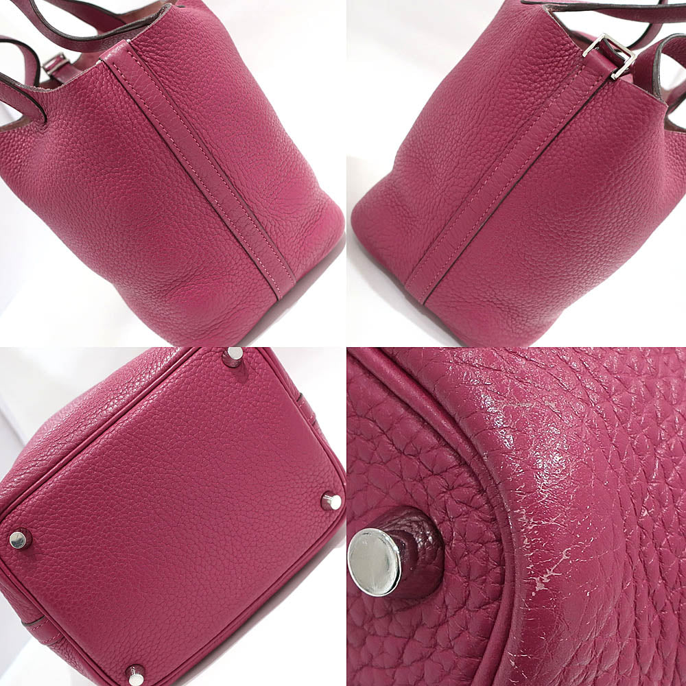 Hermes Handbag Picotin Lock Picotin Lock PM 18 Tosca/SV G   Clemence  O  2011 Manufactured  Women Key/Cadena Bag Preservation ÃƒÂ£Ã¢â€šÂ¬Ã‚Â ÃƒÂ£Ã¢â€šÂ¬Ã¢â‚¬Ëœ Neck Quality Wood