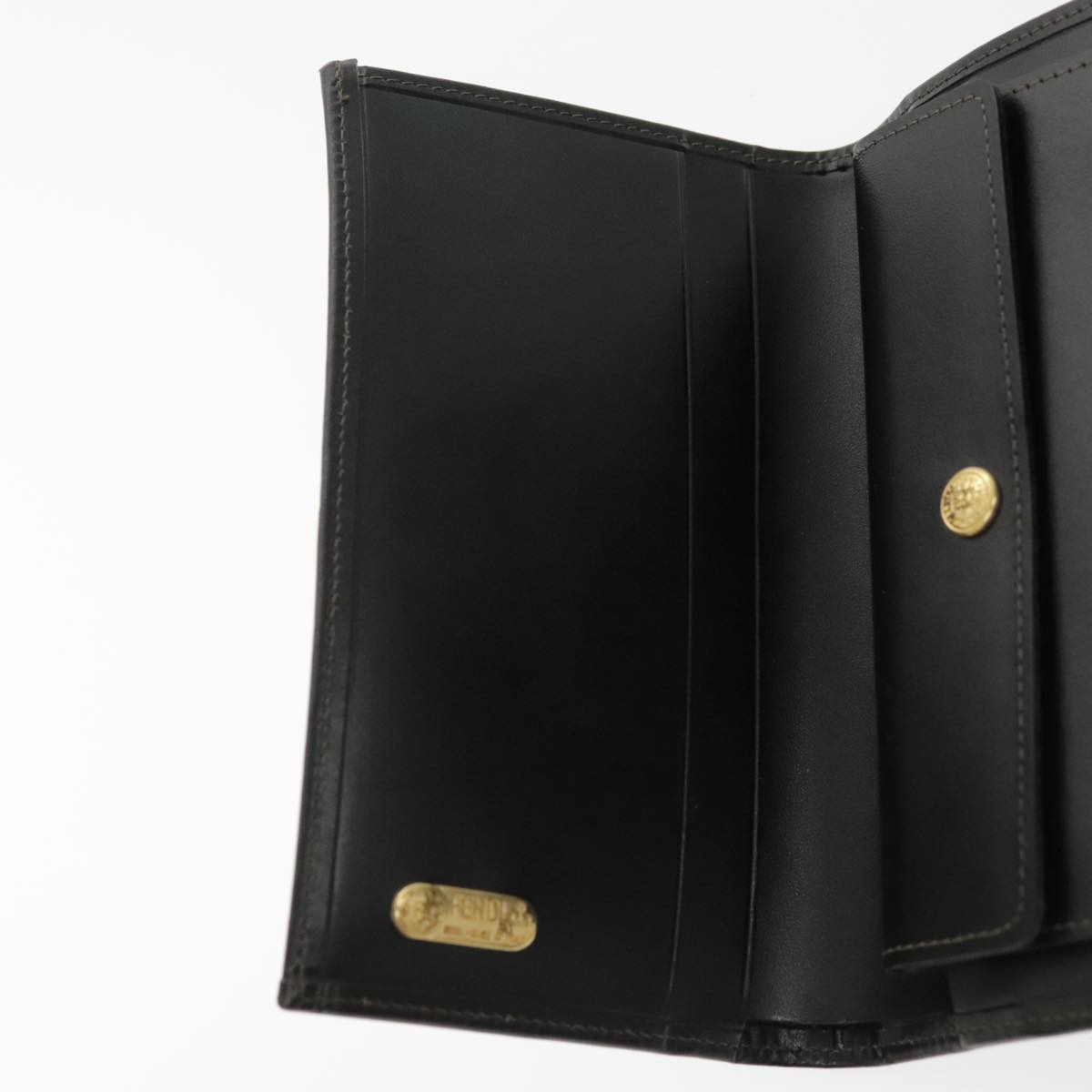 FENDI Pecan Canvas Wallet Black Brown Black Brown 94161