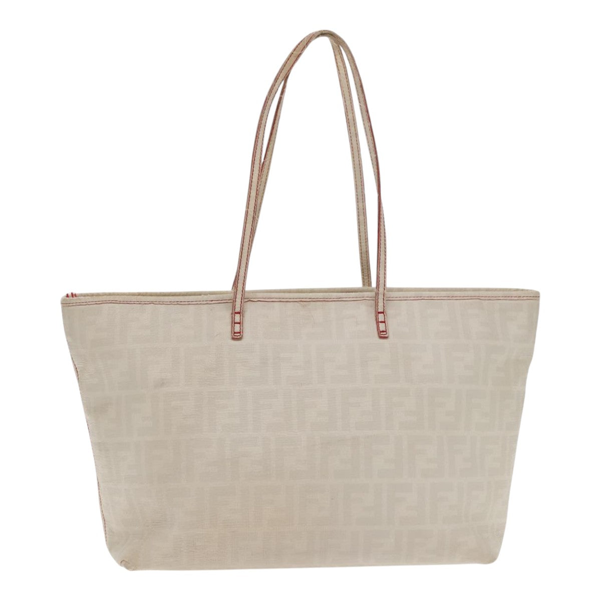 FENDI Zucca Canvas Tote Bag White 94234