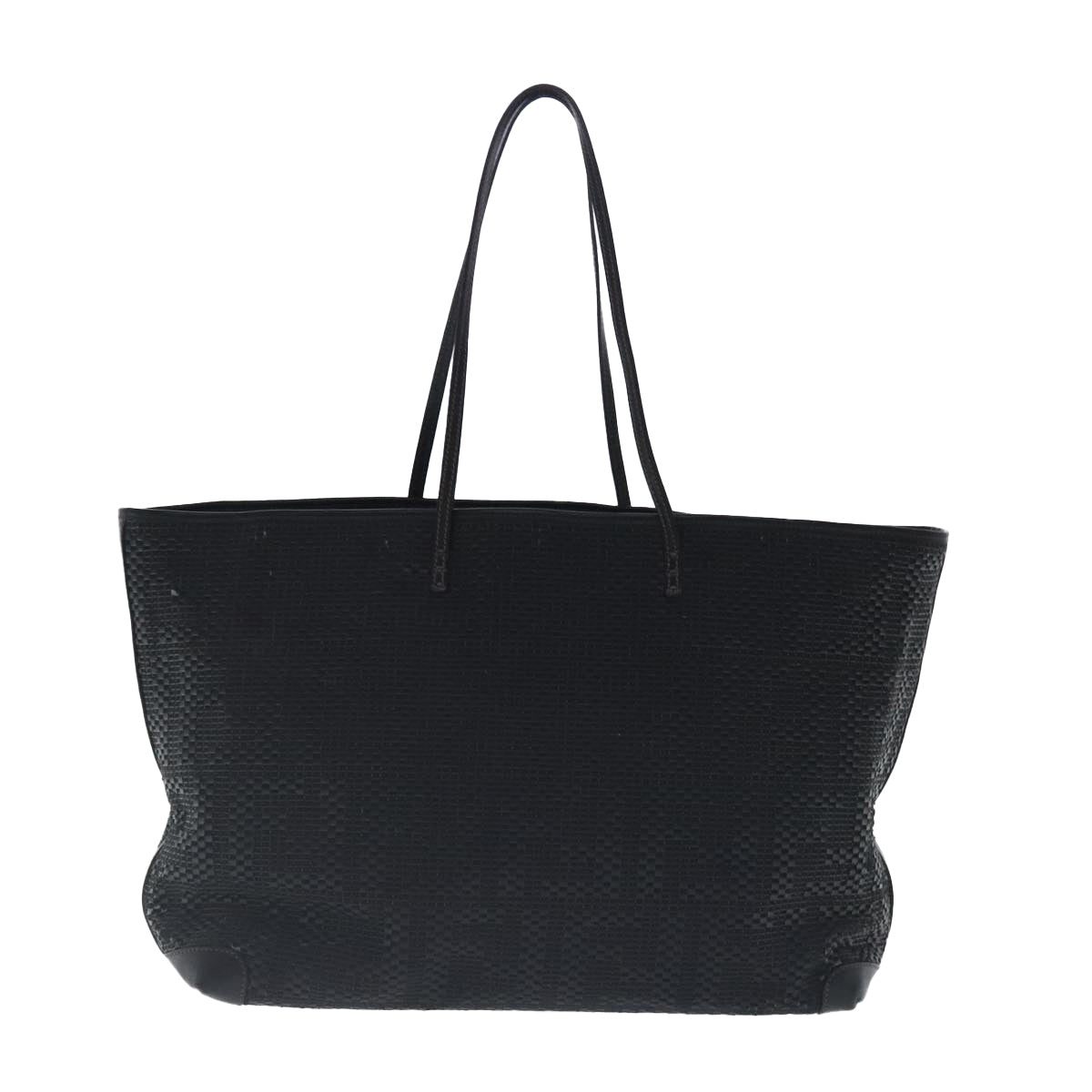 FENDI Zucca Canvas Tote Bag Leather Black 95342