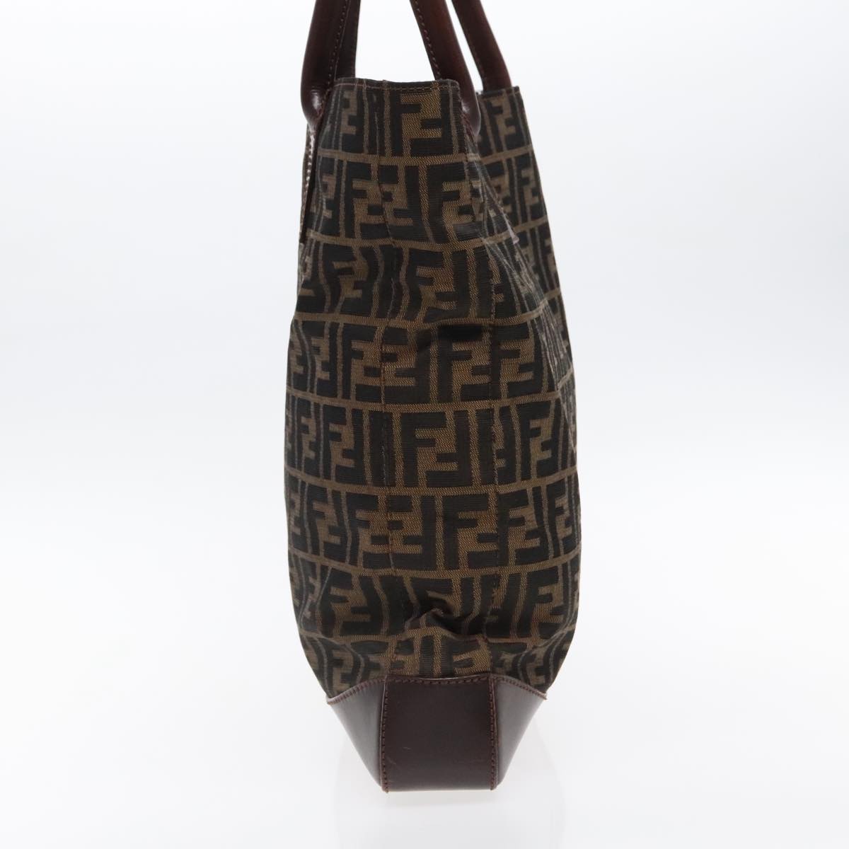 FENDI Zucca Canvas Tote Bag Brown Black 95503