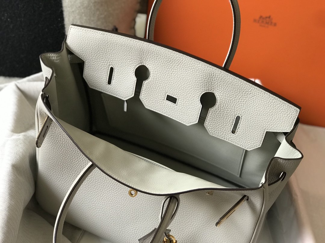 GLAMI Birkin White For Women Gold-Toned Hardware 11in/30cm