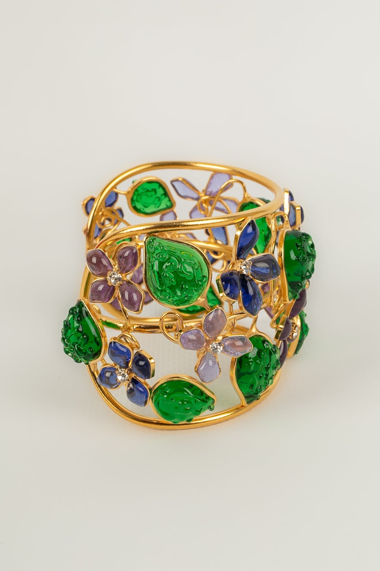 Bracelet manchette fleurs Augustine